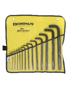 Bondhus Ball End Long Arm L-Wrench SAE 15pc Set (BLX15) Corrosion Resistant