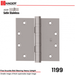 Hager 1199 4.5 x 4.5 US32D Full Mortise Hinge Stock No 007502