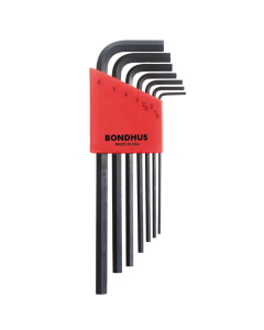 Bondhus Hex End Long Arm L-Wrench Metric 7pc Set (HLX7M) Corrosion Resistant