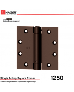 Hager 1250 4.5 x 4.5 US10A Full Mortise Hinge Stock No 008023