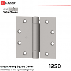 Hager 1250 4.5 x 4.5 US26D Full Mortise Hinge Stock No 008037