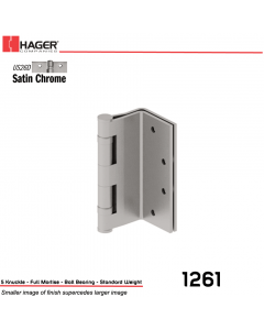 Hager 1261 5 US26D Full Mortise Hinge Stock No 008177