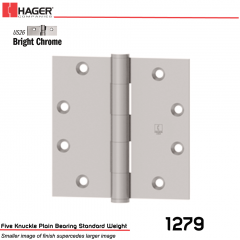 Hager 1279 4 x 4 US26 Full Mortise Hinge Stock No 011075