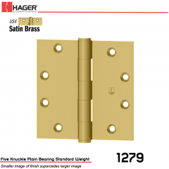 Hager 1279 4 x 4 US4 Full Mortise Hinge Stock No 008555