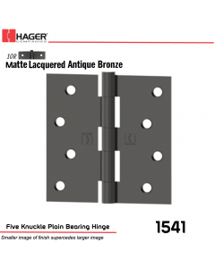 Hager 1541 US10R Full Mortise Hinge Stock No 033204