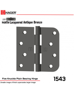 Hager 1543 US10R Full Mortise Hinge Stock No 036911