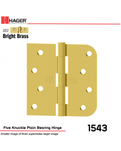 Hager 1543 US3 Full Mortise Hinge Stock No 071461