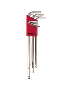 Bondhus Ball End X-Long Arm L-Wrench Metric 9pc Set (BLX9MB) Chrome finish