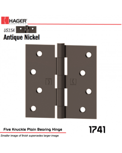 Hager 1741 US15A Full Mortise Hinge Stock No 033199