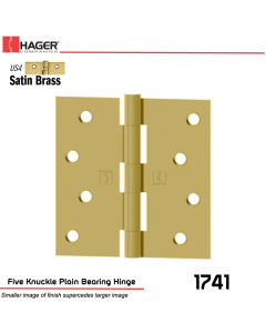 Hager 1741 US4 Full Mortise Hinge Stock No 029664