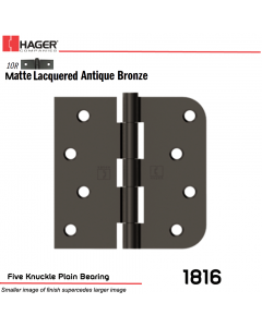 Hager 1816 US10R Full Mortise Hinge Stock No 041716