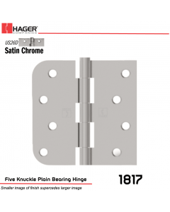 Hager 1817 US26D Full Mortise Hinge Stock No 070476