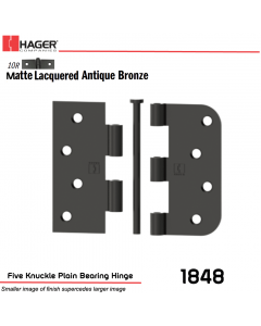 Hager 1848 US10R Full Mortise Hinge Stock No 042019