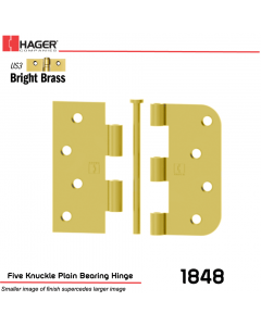 Hager 1848 US3 Full Mortise Hinge Stock No 068746