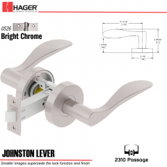 Hager 2310 Johnston Lever Tubular Lockset US26 Stock No 169737