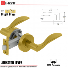 Hager 2310 Johnston Lever Tubular Lockset US3 Stock No 169704