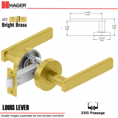 Hager 2310 Louis Lever Tubular Lockset US3 Stock No 169718