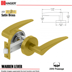 Hager 2310 Warren Lever Tubular Lockset US4 Stock No 169739