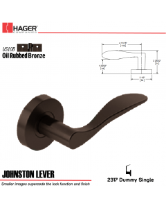 Hager 2317 Johnston Lever Tubular Lockset US10B Stock No 171906