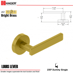 Hager 2317 Louis Lever Tubular Lockset US3 Stock No 169769