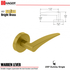 Hager 2317 Warren Lever Tubular Lockset US3 Stock No 171912