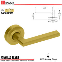 Hager 2317 Charles Lever Tubular Lockset US4 Stock No 169776