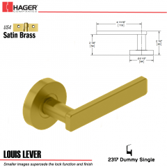 Hager 2317 Louis Lever Tubular Lockset US4 Stock No 169770