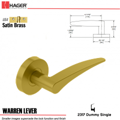 Hager 2317 Warren Lever Tubular Lockset US4 Stock No 171914