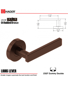 Hager 2327 Louis Lever Tubular Lockset US10B Stock No 180386