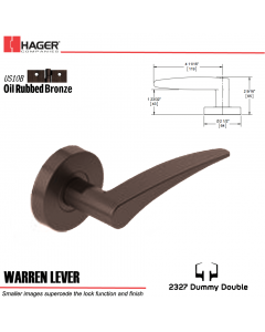 Hager 2327 Warren Lever Tubular Lockset US10B Stock No 180383