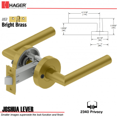 Hager 2340 Joshua Lever Tubular Lockset US3 Stock No 169694