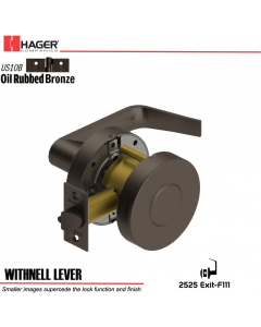 Hager 2525 Withnell Lever US10B Door Lock Stock No 129013