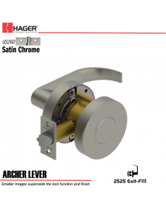 Hager 2525 Archer Lever US26D Door Lock Stock No 151850