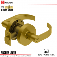 Hager 2540 Archer Lever US3 Door Lock Stock No 171630