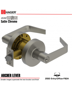 Hager 2550 Archer Lever US26D Door Lock Stock No 150263