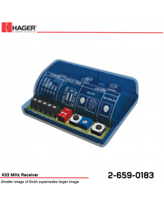 Hager 433 MHz Receiver Stock No 162726