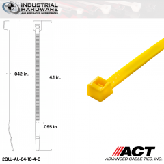 ACT AL-04-18-4-C 4 in. 18lb Yellow Cable Tie