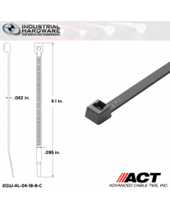 ACT AL-04-18-8-C 4 in. 18lb Gray Cable Tie