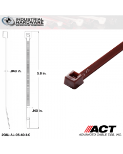 ACT AL-05-40-1-C 5 in. 40 lb Brown Cable Tie