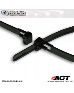 ACT AL-05-50-RL-0-C 5 in. Tab Releasable Cable Ties Black 2000 Pcs/Case