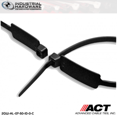 ACT AL-07-50-ID-0-C 7 in. Identification Cable Ties Black 5000 Pcs/Case