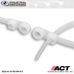 ACT AL-07-50-MH-9-C 7 in. Mounting Hole Cable Ties Natural 5000 Pcs/Case