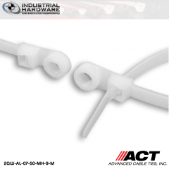 ACT AL-07-50-MH-9-M 7 in. Mounting Hole Cable Ties Natural 5000 Pcs/Case