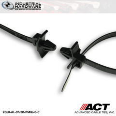 ACT AL-07-50-PMW-0-C 7 in. Push Mount Wing Cable Ties Black 5000 Pcs/Case