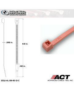 ACT AL-08-40-12-C 8 in. 40 lb Fluorescent Pink Cable Tie