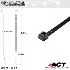 ACT AL-11-50-0-D Standard 50LB.  11 in. 50lb UV Black Ties (5000 Pcs/Case)