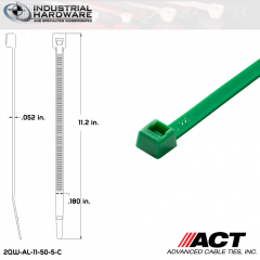 ACT AL-11-50-5-C 11 in. Green Cable Tie