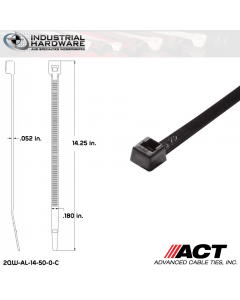 ACT AL-14-50-0-C Standard 50LB.  14 in. 50lb UV Black Ties (5000 Pcs/Case)