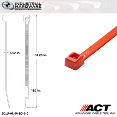 ACT AL-14-50-3-C 14 in. Orange Cable Tie