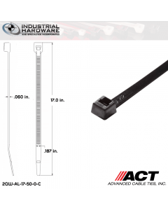 ACT AL-17-50-0-C Standard 50LB.  17 in. 50lb UV Black Ties (5000 Pcs/Case)